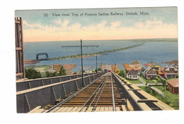 Duluth, Minnesota, USA, "22 View From Top Of Famous Incline Railway, Duluth, Minn.", Old Linen Postcard - Duluth