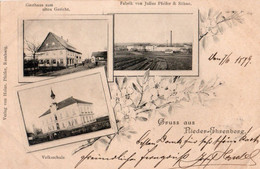 A2496 - GRUSS AUS NIEDER EHRENBERG 1898 VINTAGE POSTCARD USED SEND TO BRASSO ROMANIA - República Checa