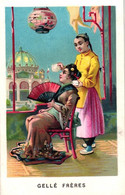 4 Cartes Chromo Gellé Frères Parfum 1890  Espagne  Chine  Arabie  Russie  Expo Universelle Paris 1889 Lith.Baily - Oud (tot 1960)