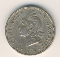 DOMINICANA 1974: 5 Centavos, KM 18 - Dominikanische Rep.