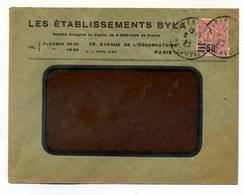 YT N°224 Seul Sur Lettre De PARIS / Envelppe Publicitaire LES ETABLISSEMENTS BYLA / PARIS / 1927 - 1921-1960: Modern Period