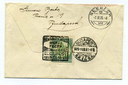 Foire Internationale BUDAPEST  18 Au 27 Février 1925 / Lettre De Budapest Pour Seeback En Suisse / YT N°366 - Storia Postale