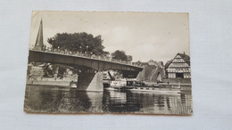 ANTIQUE PHOTO POSTCARD GERMANY HOLZMINDEN WESER - WESERBRUCKE CIRCULATED 1954 - Holzminden