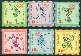 BULGARIA 1964 Tokyo Olympic Games MNH / **  Michel 1488-93 - Nuovi