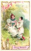 4 Cartes Chromo Gellé Frères Parfum 1898 Calendrier Paris Pierrot Bouquet De Trianon Regina Bouquet Idylle   Lith.Baily - Oud (tot 1960)