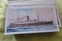 Chromo Wills Bateau Paquebot  " T.S.S Cameronia "  N° 2 The Anchor Line Between New York Glasgow - Wills