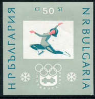 BULGARIA 1964 Winter Olympic Games, Innsbruck Block   MNH / **.  Michel Block 12 - Ongebruikt