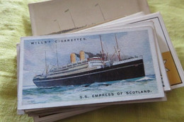 Chromo Wills Bateau Paquebot  " .S.S The Empress Of Scotland   "  N° 7  Canadian Pacific Hamburg Southsampton Cherbourg - Wills