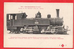 SWITZERLAND   MALOJA  NO  23 RAILWAY  LOCOMOTIVE TRAIN STEAM ENGINE   CHEMIN DE FER RHETIQUE - Engi