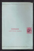 CANADA Scott # UL10a Unused Surcharged Type B Letter Card - Side Tabs Missing - 1860-1899 Regno Di Victoria