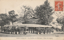 SAINT MAUR LE PAVILLON DE L'horloge PLACE DE LA GARE 1915 RARE - Saint Maur Des Fosses