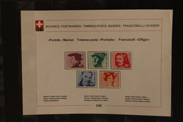 Schweiz 1969; Portrait-Marken Auf ETB 248, MNH - Autres & Non Classés