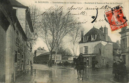 Bourges * Boulevard D'auron Et Rue De La Chappe * Inondations Du 22 Janvier 1910 - Bourges