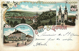 Gruss Aus St Quirin * Hôtel WOLFF * Cpa Dos 1900 Précurseur Pionnière - Autres & Non Classés