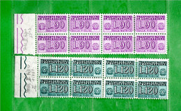 (D) Italia **- 1958 - Pacchi In Concessione . Lire  90 +120.  Unif. 10-11 In Quartina..  MNH. - Pacchi In Concessione