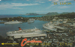 SANTA LUCIA. Cruiseship Harbour (Without Logo). 1992. 30000 Ex. STL-7B. 7CSLB. (004). - St. Lucia