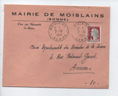 Enveloppe -  Mairie De Moislains      -(Somme) - - Moislains