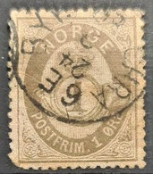 NORWAY 1877/78 - Canceled - Sc# 22 - 1o - Oblitérés