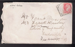 CANADA Cover Small Queen - Halifax &  Fredericton Squared Circle Cancels 3 - Briefe U. Dokumente