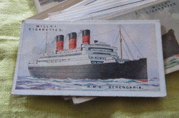 Chromo Wills Bateau Paquebot  " R.M.S. Berengaria   " N° 12  Merchant Ships Of The World Cunard - Wills