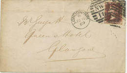 GB 1869 QV 1d Rose-red Rare Pl.121 (IF) On Fine Cvr LONDON-N.W. / N W / 18 +DUMB - Lettres & Documents