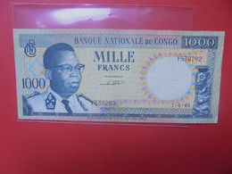 CONGO 1000 FRANCS 1-8-1964 Circuler - République Démocratique Du Congo & Zaïre