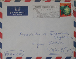 Lettre De Bamako Flamme Caisse D'Epargne De L'AOF Sur N°69 - 1959 - Léger Pli D'archive - Briefe U. Dokumente