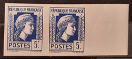 France 1944 Coq Et Marianne (d'Alger) N°645 Paire BdF ** TB Cote Maury 160€ - 1944 Hahn Und Marianne D'Alger