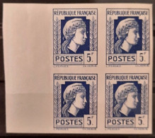 France 1944 Coq Et Marianne (d'Alger) N°645 Bloc De 4 BdF ** TB Cote Maury 320€ - 1944 Hahn Und Marianne D'Alger