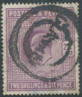 GB 1902 King Edward VII 2sh 6d Lilac Fine Used With Rare GLASGOW Parcel Postmark - Used Stamps