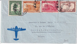 CONGO BELGE - 1947 - ENVELOPPE Par AVION De MATADI => COUVET (SUISSE) - Cartas