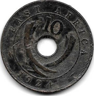 East Africa 10 Cents 1924   Km 19   Vf - Colonia Británica