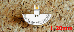 Pin's MEDIA TELE RADIO -  M6 Série Madame Est Servie 20mm - Peint Cloisonné - Fabricant Inconnu - Médias