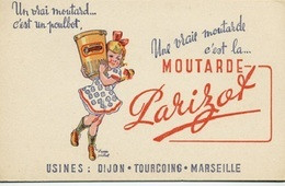 BUVARD  Marque  Alimentaire  Moutarde  PARIZOT, Usines : DIJON.TOURCOING.MARSEILLE - Alimentaire