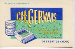 Buvard  Alimentaire  CH . GERVAIS  Fromage  Frais  Pure  Crême, Dessert  De  Choix - Collections, Lots & Series