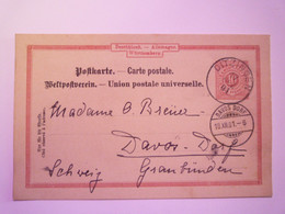 2021 - 1294  ENTIER POSTAL Au Départde DITZINGEN à Destination De DAVOS  1901   XXX - Altri & Non Classificati