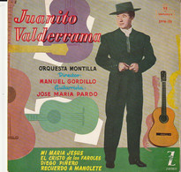 España. Disco De Vinilo A 45 Rpm. Juanito Valderrama. Orquestra Montilla. 4 Titulos. Condición Media. - Autres - Musique Espagnole