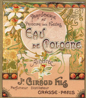 2 Etiquettes De PARFUM Eau De Cologne Giraud Fils Grasse Paris - Profumeria Antica (fino Al 1960)