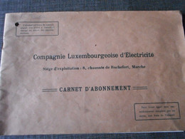 Carnet D'abonnement électricité Lux 1933 à 50 - Elektriciteit En Gas