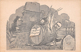 A. PINEL Dit Alphonse Crozière, Membre De L'Association Des Ecrivains Combattants - Carte De Déménagement - Illustration - Ecrivains