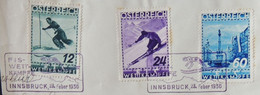 Briefstück SST FIS Wettkämpfe Innsbruck 1936 - Abfahrt - Slalom - Maria-Theresien-STrasse - Andere & Zonder Classificatie