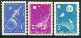 BULGARIA 1963 Moon Probes  MNH / **.  Michel 1388-90 - Unused Stamps