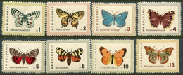 BULGARIA 1962 Butterflies  MNH / **.  Michel 1339-46 - Unused Stamps