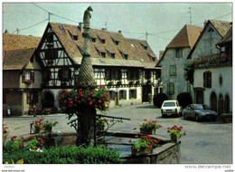 Carte Postale 67. Dambach-la-Ville  Et La Maison Robert-Schaeffer Prop. Viticulteur GS Citroën 504 Peugeot - Dambach-la-ville