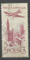 Pologne - Poland - Polen Poste Aérienne 1957-58 Y&T N°PA46 - Michel N°F1080 (o) - 3,40z Gdansk - Gebruikt