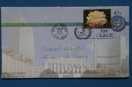 P4 ETATS UNIS NATIONS UNIES BELLE LETTRE 2009  NEW YORK POUR MAREIL FRANCE+ AFFRANCH. PLAISANT - Storia Postale