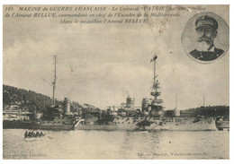 (MM 28) France - Navy (very Old) Cuirassé "Patrie" Et Amiral Bellue - Guerre