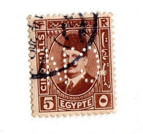 EGYPTE Farouk (Perfin) - Andere & Zonder Classificatie