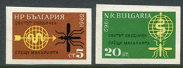 BULGARIA 1962 Malaria Campaign Imperforate  MNH / **.  Michel 1308-09B - Unused Stamps