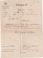 SUISSE 1877 TELEGRAMME DE WYL - Telegraafzegels